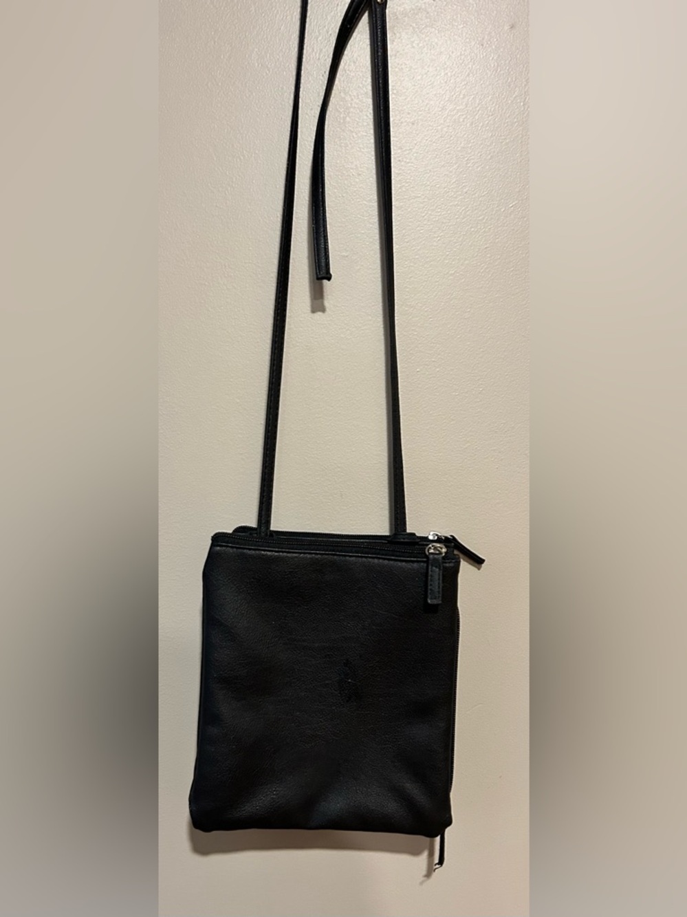 Black Leather Crossbody Bag